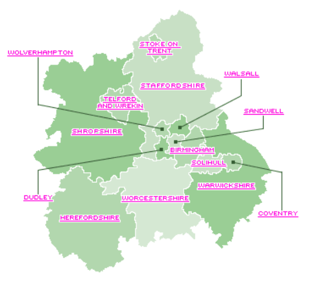 West Midlands Safeguarding Map Title West Midlands Safeguarding Map